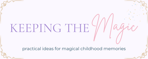 keep the magic logo with storybook accents and sparkles